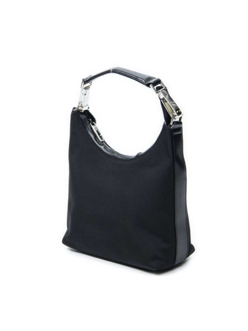 Gucci Small Zip Hobo Black Nylon Canvas - Picture 2 of 10